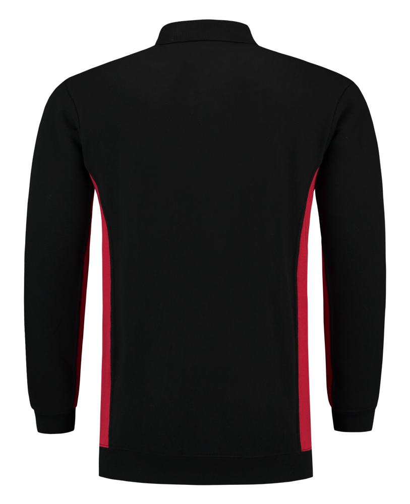 Tricorp Polosweater Bicolor Borstzak - zwart/rood, foto 3 van 5