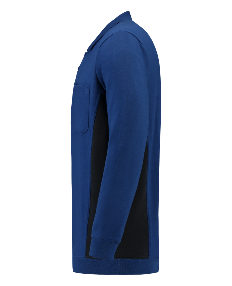 Tricorp Polosweater Bicolor Borstzak - blauw/navy, foto 5 van 5