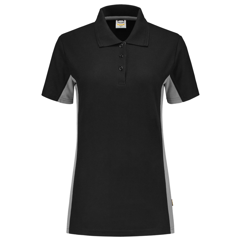 Tricorp Poloshirt dames Bicolor - zwart/grijs, foto 2 van 5
