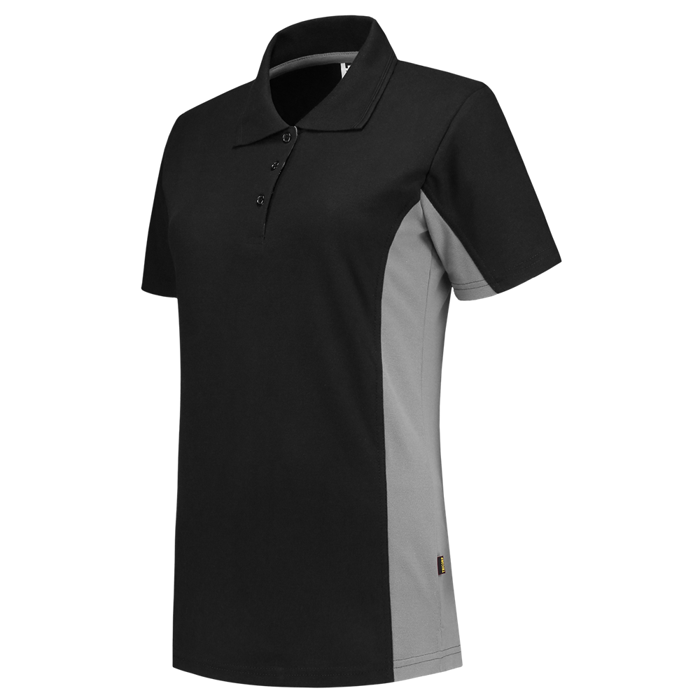 Tricorp Poloshirt dames Bicolor - zwart/grijs