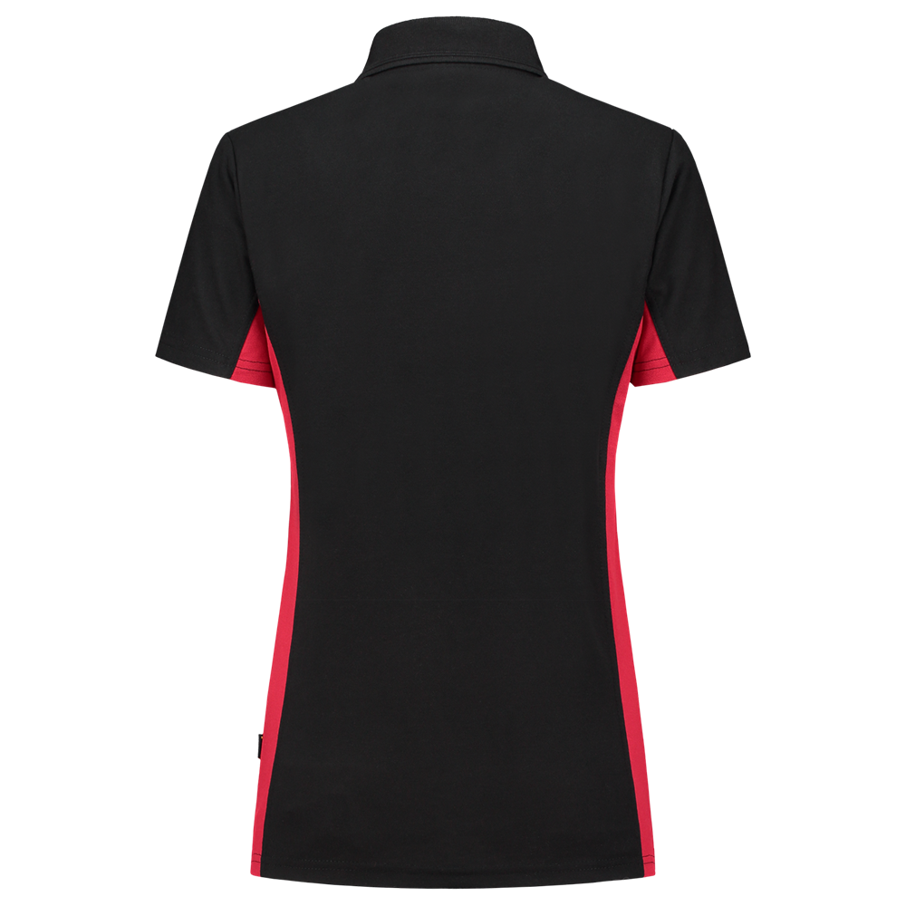 Tricorp Poloshirt dames Bicolor - zwart/rood, foto 3 van 5