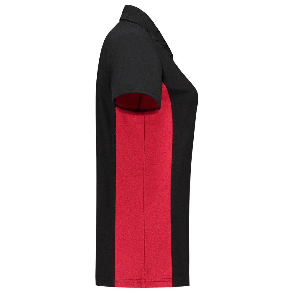 Tricorp Poloshirt dames Bicolor - zwart/rood, foto 4 van 5