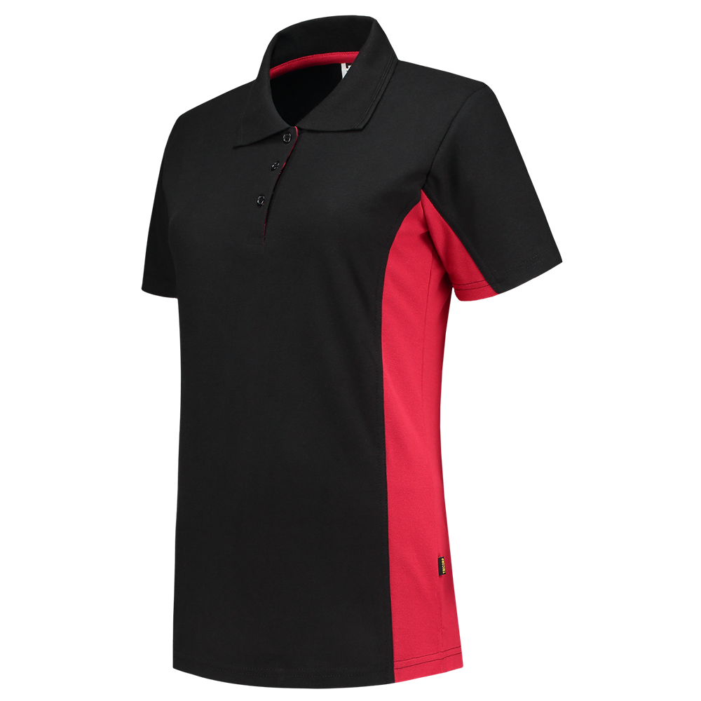 Tricorp Poloshirt dames Bicolor - zwart/rood