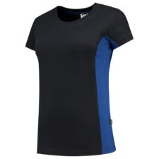 Tricorp Shirt Bicolor Dames - navy/blauw