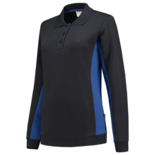 Tricorp Polosweater Bicolor Dames - navy/blauw
