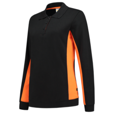 Tricorp Polosweater Bicolor Dames - zwart/oranje