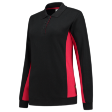 Tricorp Polosweater Bicolor Dames - zwart/rood