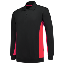 Tricorp Polosweater Bicolor - zwart/rood