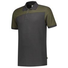 Tricorp Poloshirt Bicolor Naden - donkergrijs/army