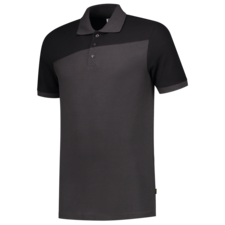Tricorp Poloshirt Bicolor Naden - donkergrijs/zwart