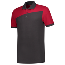Tricorp Poloshirt Bicolor Naden - donkergrijs/rood