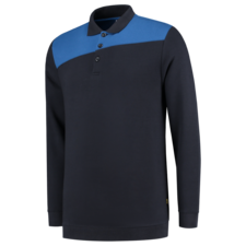 Tricorp Polosweater Bicolor Naden - navy/blauw