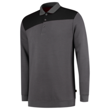 Tricorp Polosweater Bicolor Naden - donkergrijs/zwart