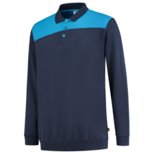 Tricorp Polosweater Bicolor Naden - ink/turquoise