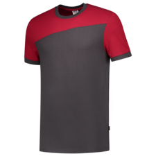Tricorp Shirt Bicolor Naden - donkergrijs/rood