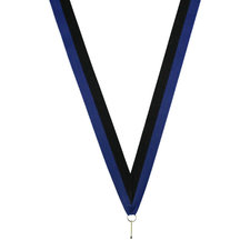 Neklint medaille - Zwart/blauw