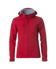 Clique Hoody Softshell Jas Dames - rood