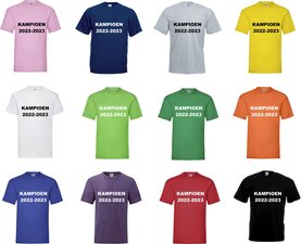 Kampioensshirt incl. opdruk