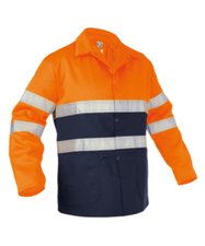 Werkjas Lins navy/oranje