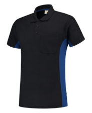 Tricorp Poloshirt Bicolor Borstzak - navy/blauw