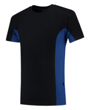 Tricorp Shirt Bicolor Borstzak - navy/blauw