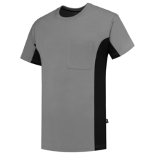 Tricorp Shirt Bicolor Borstzak - grijs/zwart