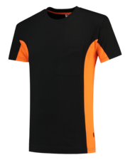Tricorp Shirt Bicolor Borstzak - zwart/oranje