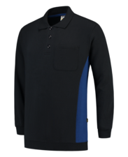 Tricorp Polosweater Bicolor Borstzak - navy/blauw