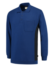 Tricorp Polosweater Bicolor Borstzak - blauw/navy