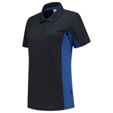 Tricorp Poloshirt dames Bicolor - navy/blauw
