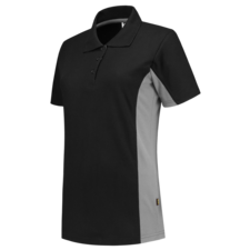 Tricorp Poloshirt dames Bicolor - zwart/grijs