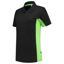 Tricorp Poloshirt dames Bicolor - zwart/lime
